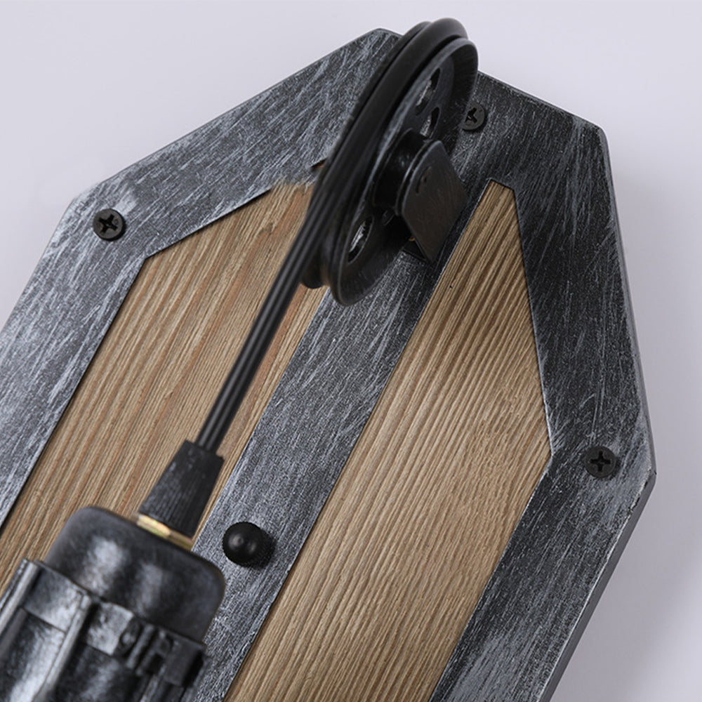 Brio Vintage Vogelkooi Design Houten Metalen Wandlamp, Slaapkamer/Keuken