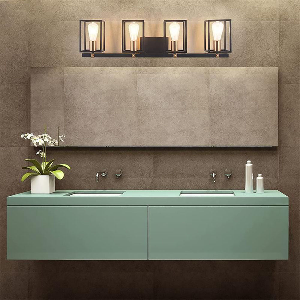 Fletcher Industriele LED Wandlamp Zwart Metaal/Acryl Badkamer Binnen