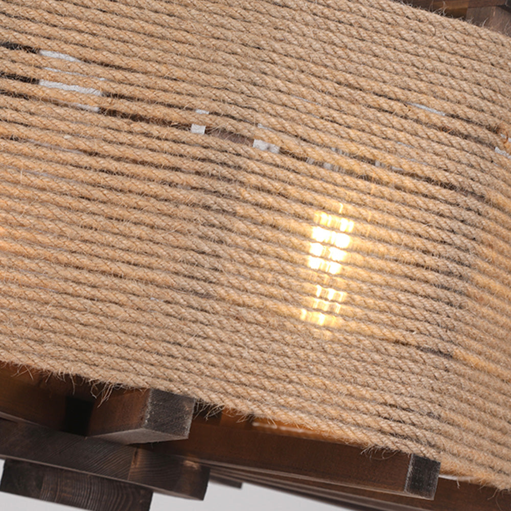 Brio Retro Cylindrical Metal/Wood Pendant Light