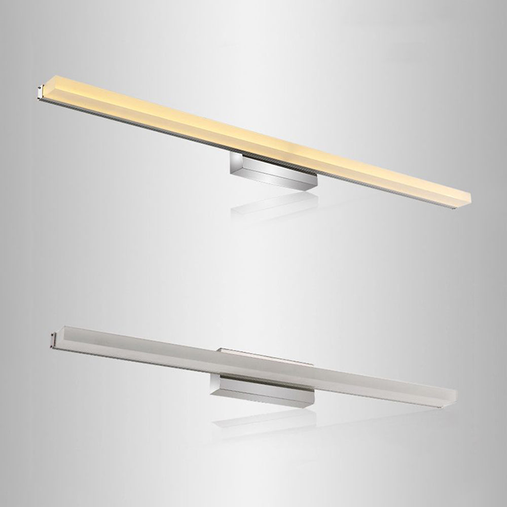 Leigh Basis Rechthoekig Wandlamp Zilver Metaal/Acryl Bad/Slaapkamer