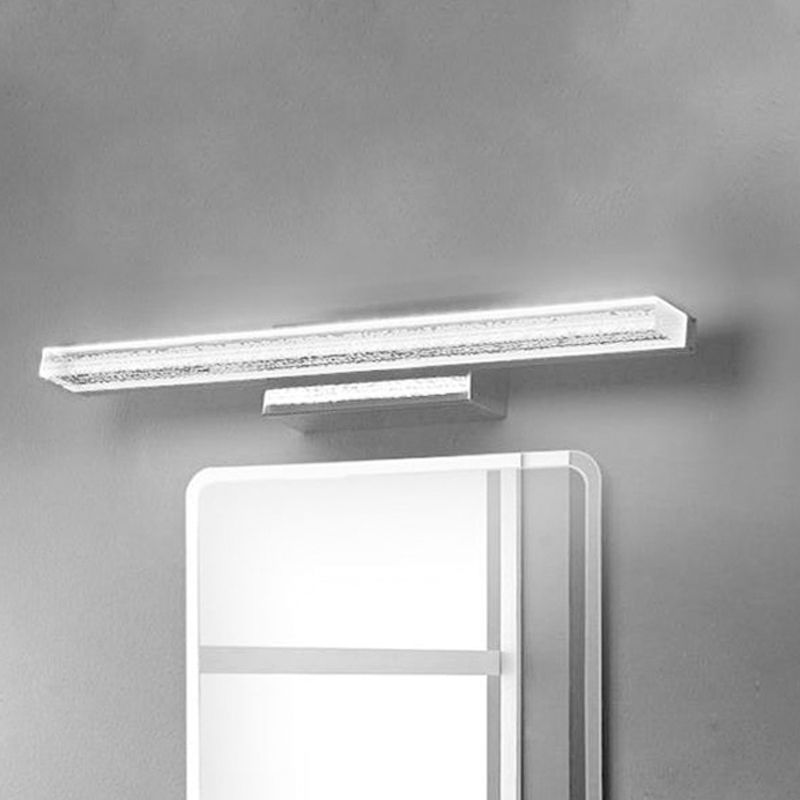 Leigh Moderne Rechthoekig LED Wandlamp Metaal/Acryl Silver Slaap/Woon/Badkamer