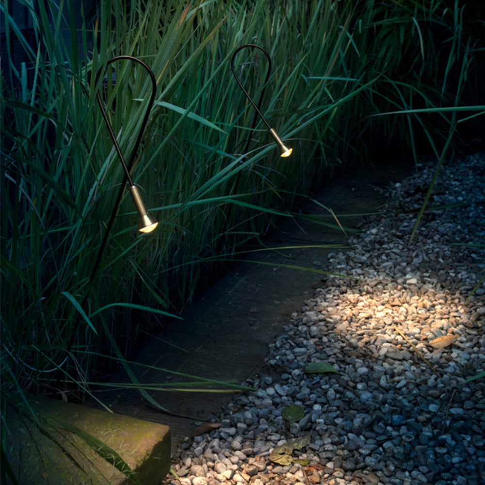 Carina Moderne Lineaire LED Grondlamp Buiten Goud Metalen Pad