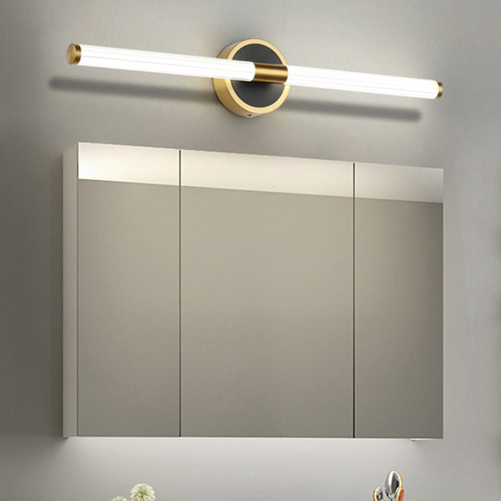 Leigh Vintage Rechthoek LED Wandlamp Zwart/Goud Metaal/Acryl Slaapkamer