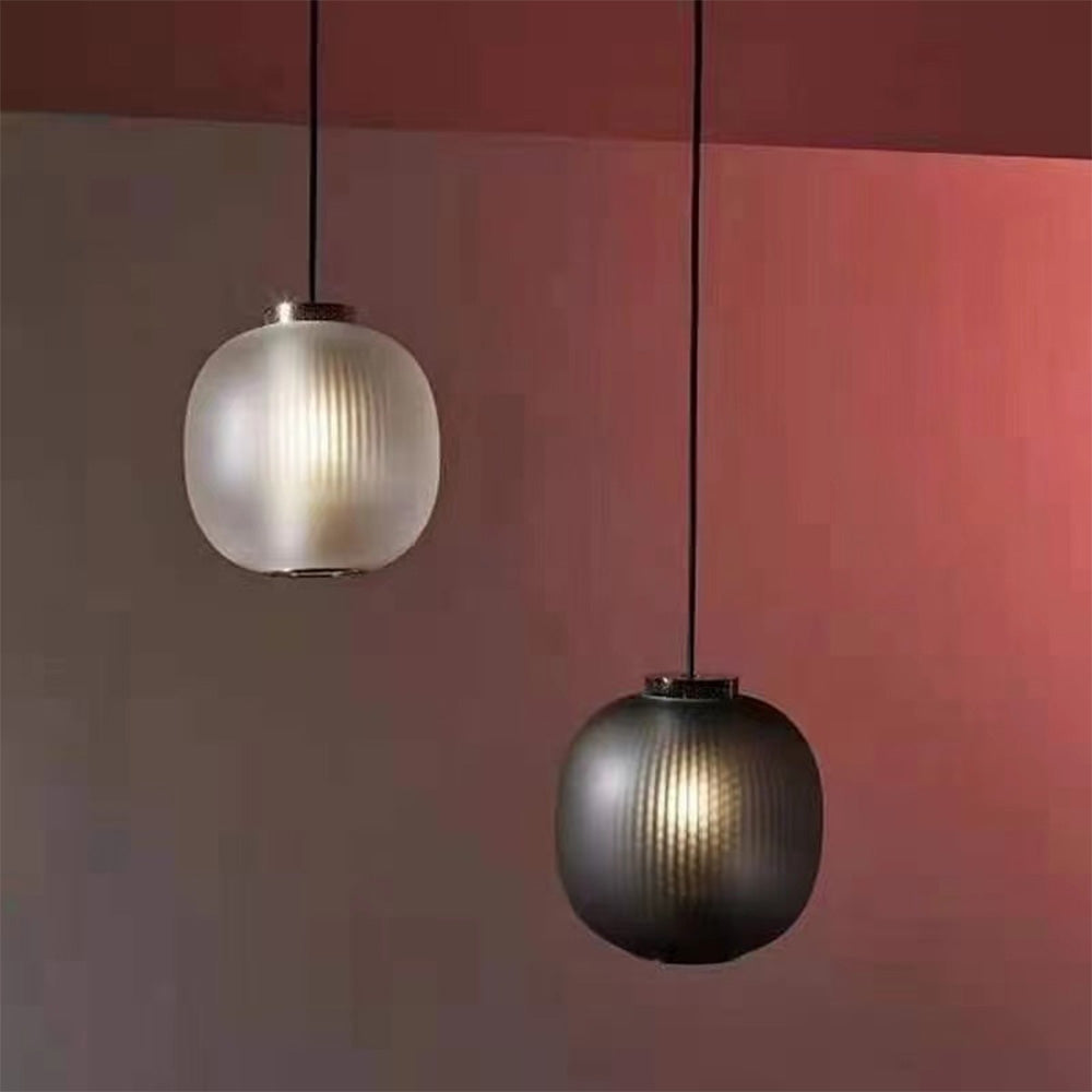Hailie Ronde LED Hanglampen Grijs Metaal Glas Eetkamer Woonkamer