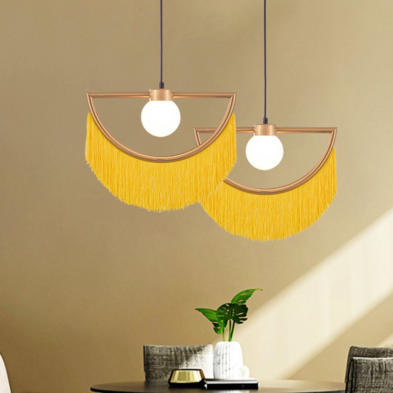 Minori Retro Design LED Hanglamp Metaal/Stof Slaapkamer Woonkamer