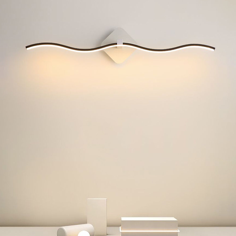 Louise Moderne Design LED Minimalistische Wave Lineaire Wandlamp Metalen Zwart/Wit Woon/Slaap/Badkamer