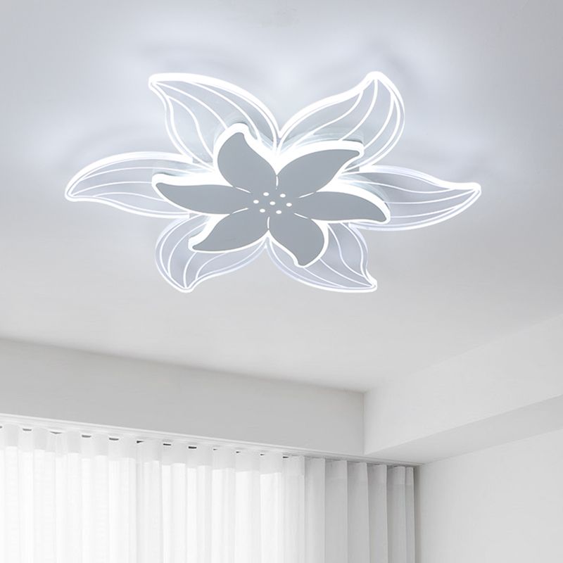 Hana Moderne Design LED Plafondlamp Wit Metaal Acryl Woonkamer