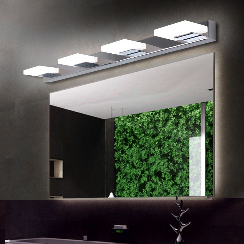 Leigh Moderne LED Wandlamp Zilver Metaal Slaapkamer Badkamer