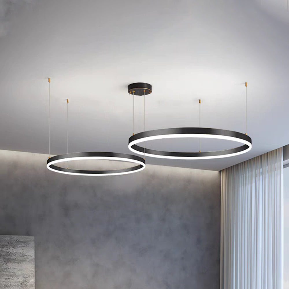 Alonza Moderne Grote  Hanglampen Wit Metaal Slaapkamer  Woonkamer Tir-Cirkel