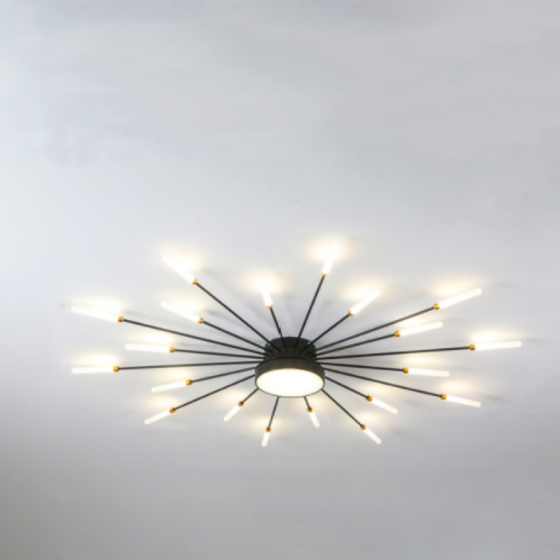 Lowry  Moderne Vuurwerk LED Plafondlampen Zwart Goud Woonkamer
