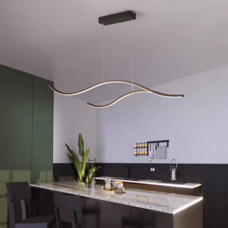 Louise Moderne Dubbel-Gebogen Hanglampen Zwart Goud Slaapkamer