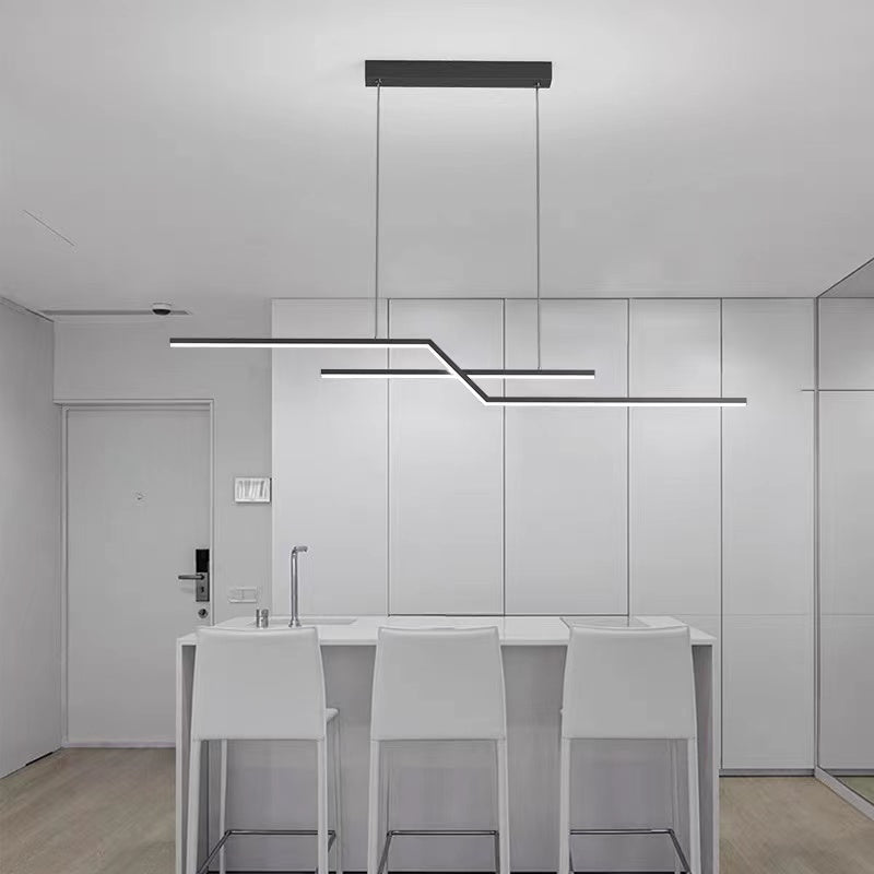 Louise Moderne Polyline Hanglampen Zwart Goud Metaal Woonkamer Slaapkamer