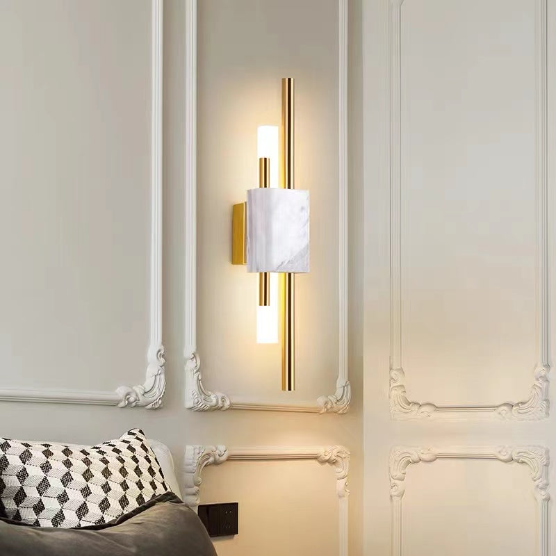 Sebastian Modern LED Wandlamp Wit Gouden Metaal Woonkamer Slaapkamer