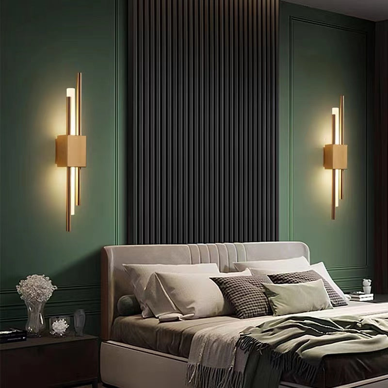 Sebastian Modern LED Wandlamp Wit Gouden Metaal Woonkamer Slaapkamer
