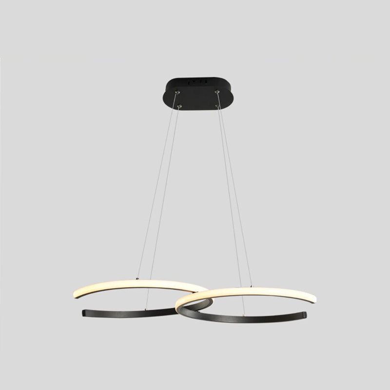 Louise Moderne Design LED Hanglampen Zwart Wit Metal Silica Gel