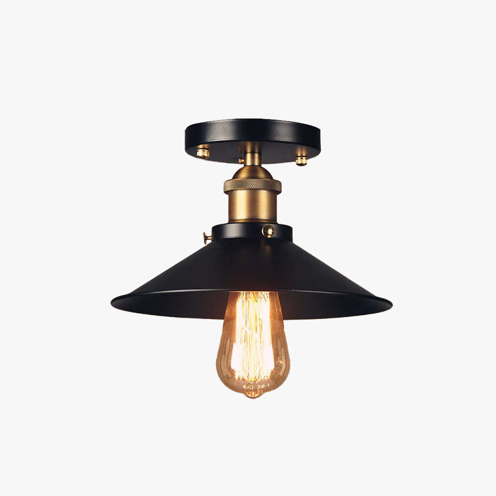 Alessio Industriele Vintage LED Plafondlamp Zwart  Metaal Eetkamer