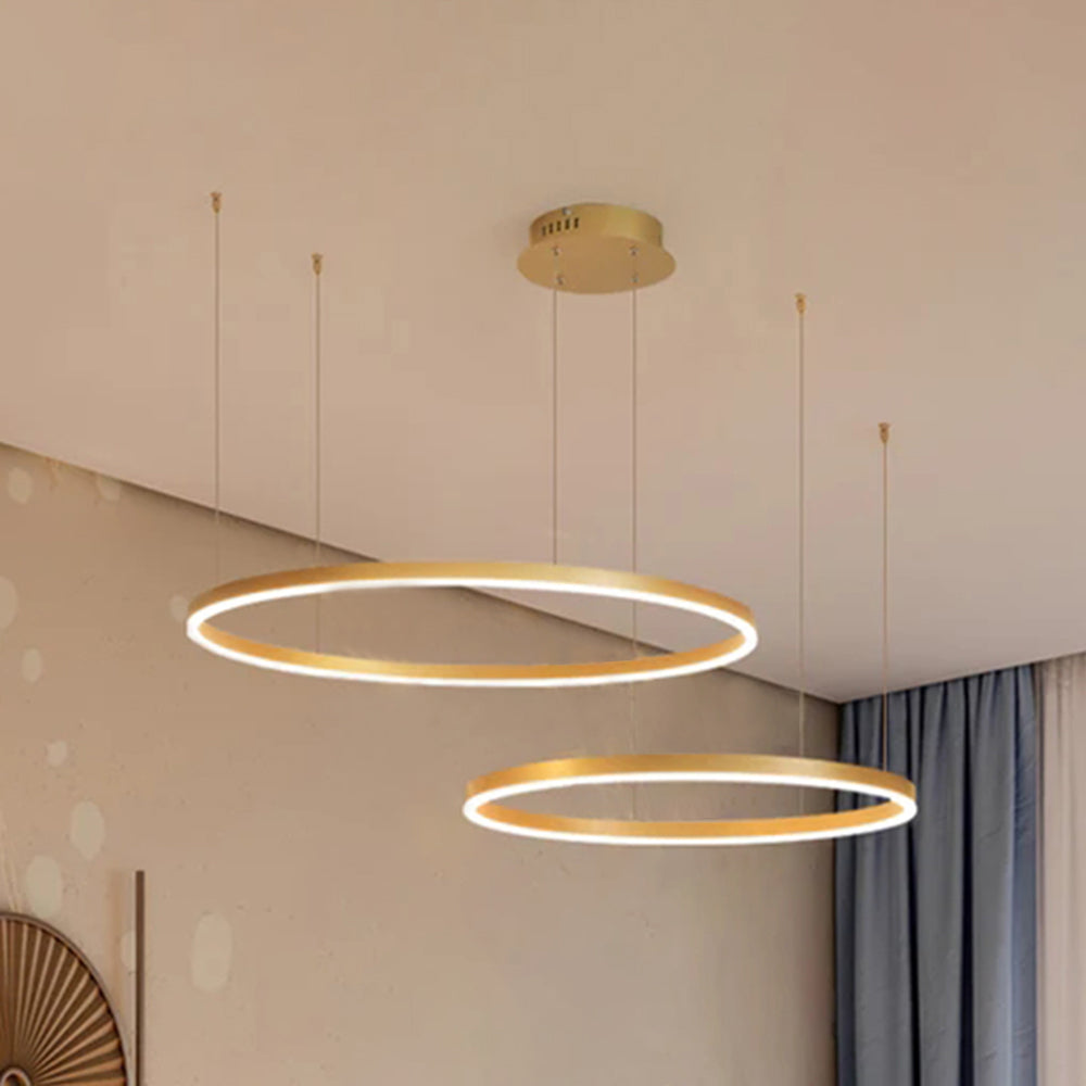 Alonza Moderne Grote  Hanglampen Wit Metaal Slaapkamer  Woonkamer Tir-Cirkel