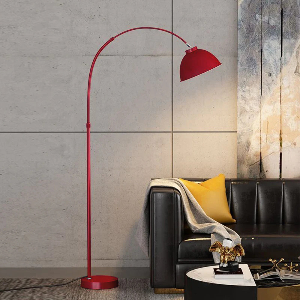 Morandi Moderne Boogvormige Vloerlamp Zwart/Rood/Geel Metaal Slaapkamer/Woonkamer