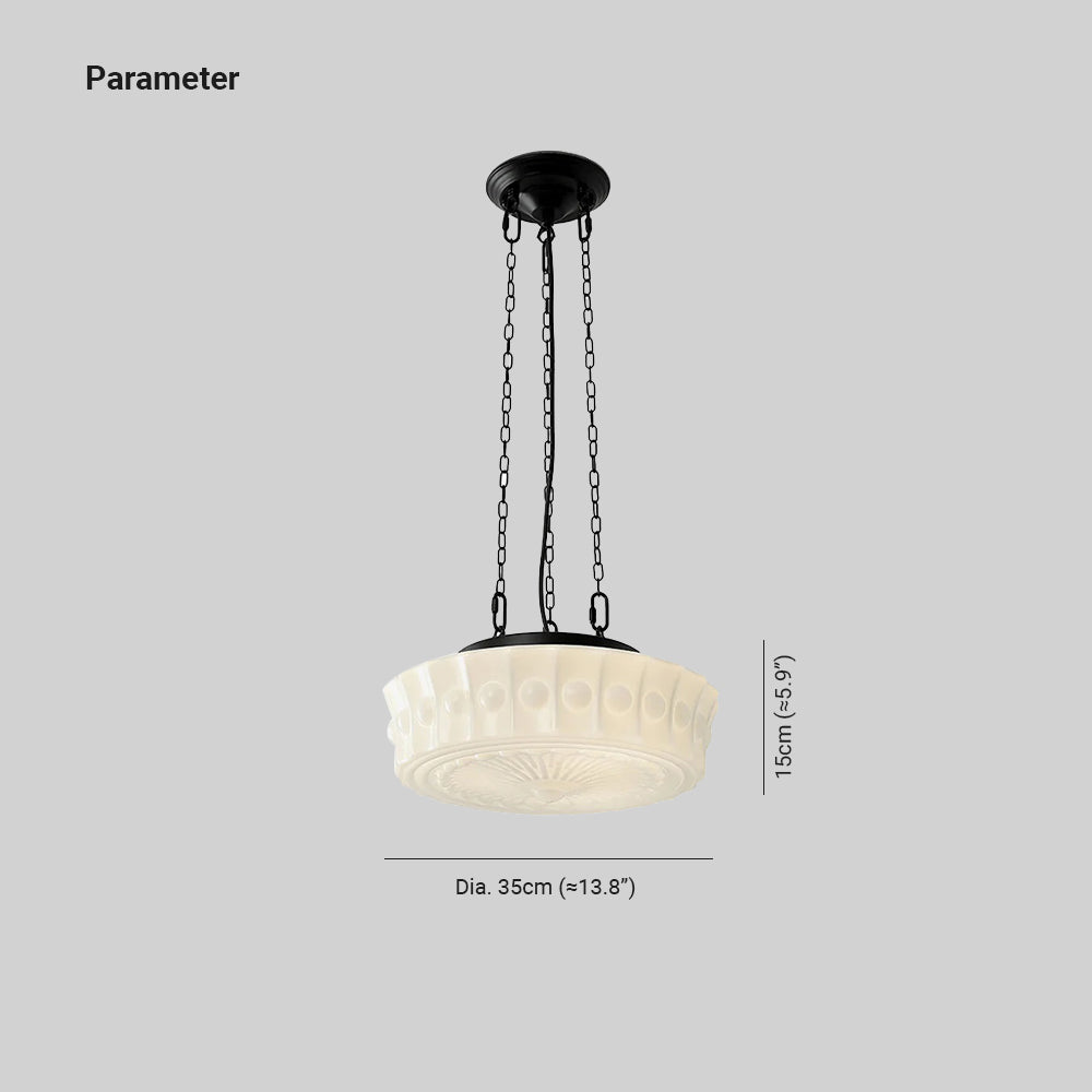 Hailie Vintage Franse Hanglamp Wit/Beige Woonkamer/Slaapkamer