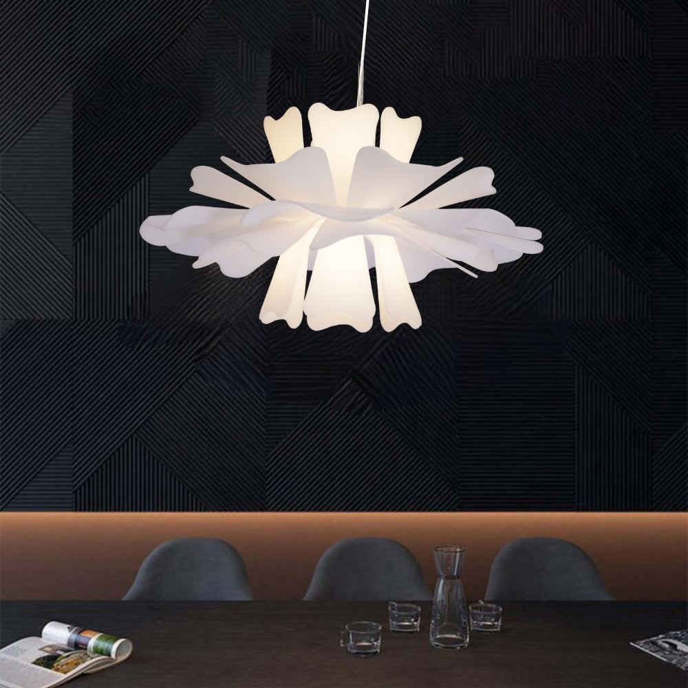 Carina Moderne Design Hanglamp Bloem Wit Metaal Woonkamer Slaapkamer