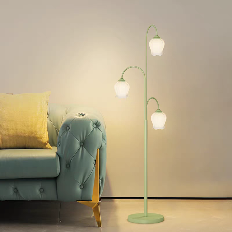 Lily Design Lelietjevandalen LED Vloerlamp Metaal/Glas Wit/Groen Slaap/Woon/Kinderkamer