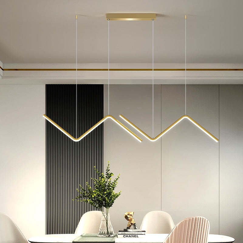 Louise Moderne LED Hanglampen Goud Zwart Metaal Eetkamer Woonkamer