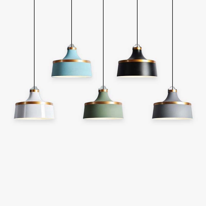 Morandi Modern Danish Hanglampen Blauw Zwart Wit Metaal Woonkamer