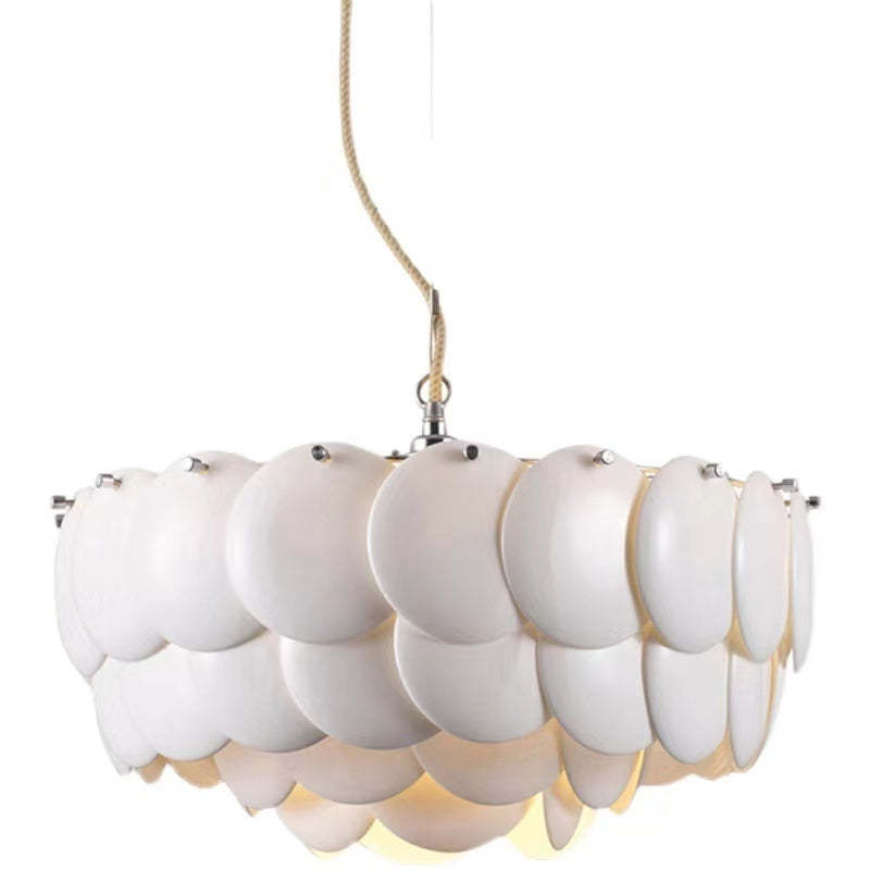 Lottie Moderne Art LED Kroonluchter Wit Metaal Keramisch Slaapkamer