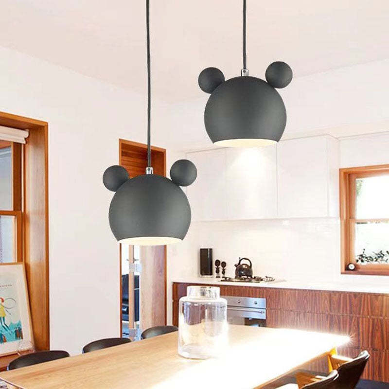 Morandi Ronde LED Hanglampen Wit Zwart Grijs Groen Metaal Kinderkamer