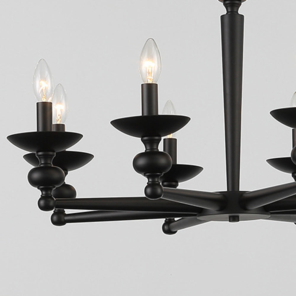 Valerio Retro Kaars Wandlamp/Zwarte Hanglamp Voor Woonk/ Eetkamer