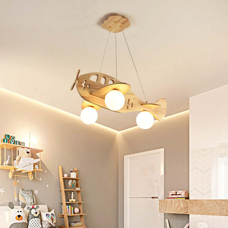Minori Kleine LED Hanglampen Metaal Hout Slaapkamer Woonkamer