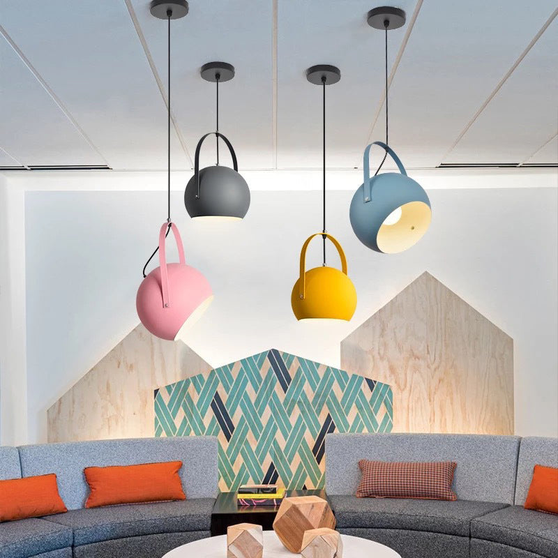 Morandi Moderne LEDHanglamp Geel/Blauw/Roze/Gary Metaal Slaap/Kinder/Woonkamer