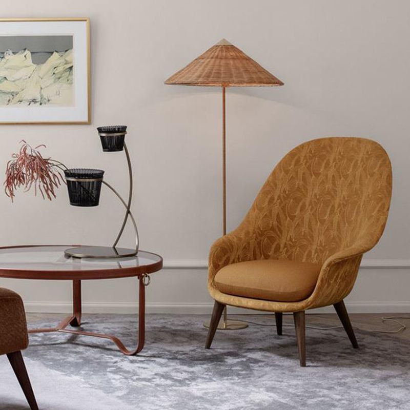 Muto Moderne Design LED Metalen Rotan Vloerlamp Metaal/Stof Slaapkamer