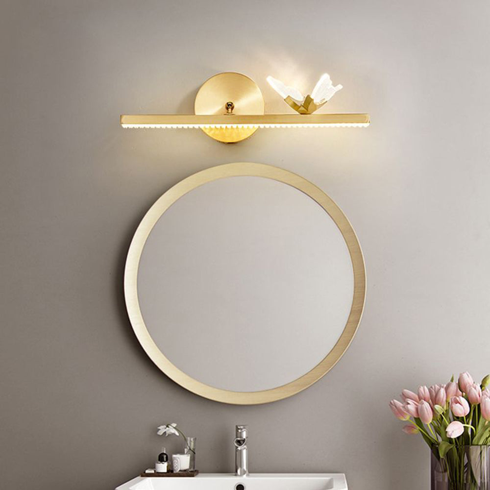 Kady Moderne Design LED Luxe Butterfly Lineaire Wandlamp Metaal/Acryl Goud Woonkamer/Slaapkamer/Badkamer