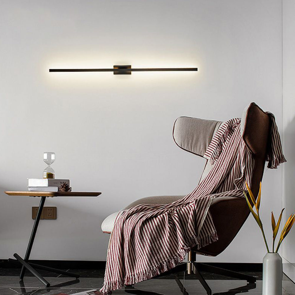 Leigh Minimalistische Wandlamp Zwart Metaal Badkamer Woonkamer