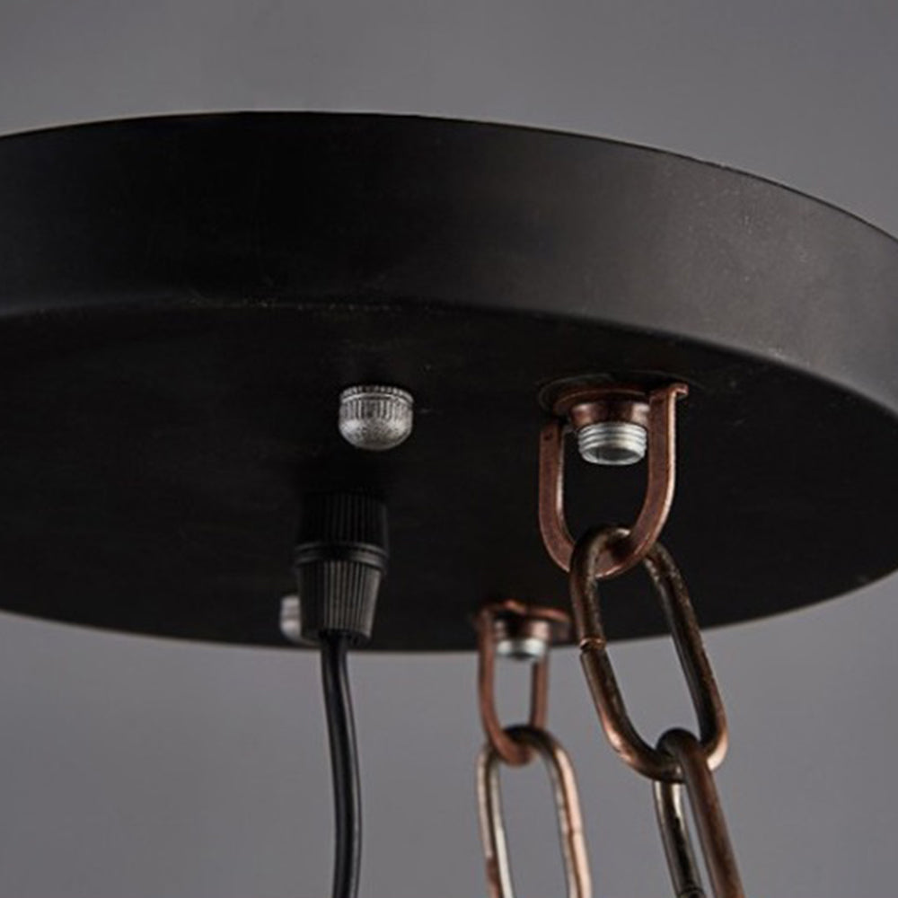 Brio Retro Rudder Metal & Wood Pendant Light, 8 Heads