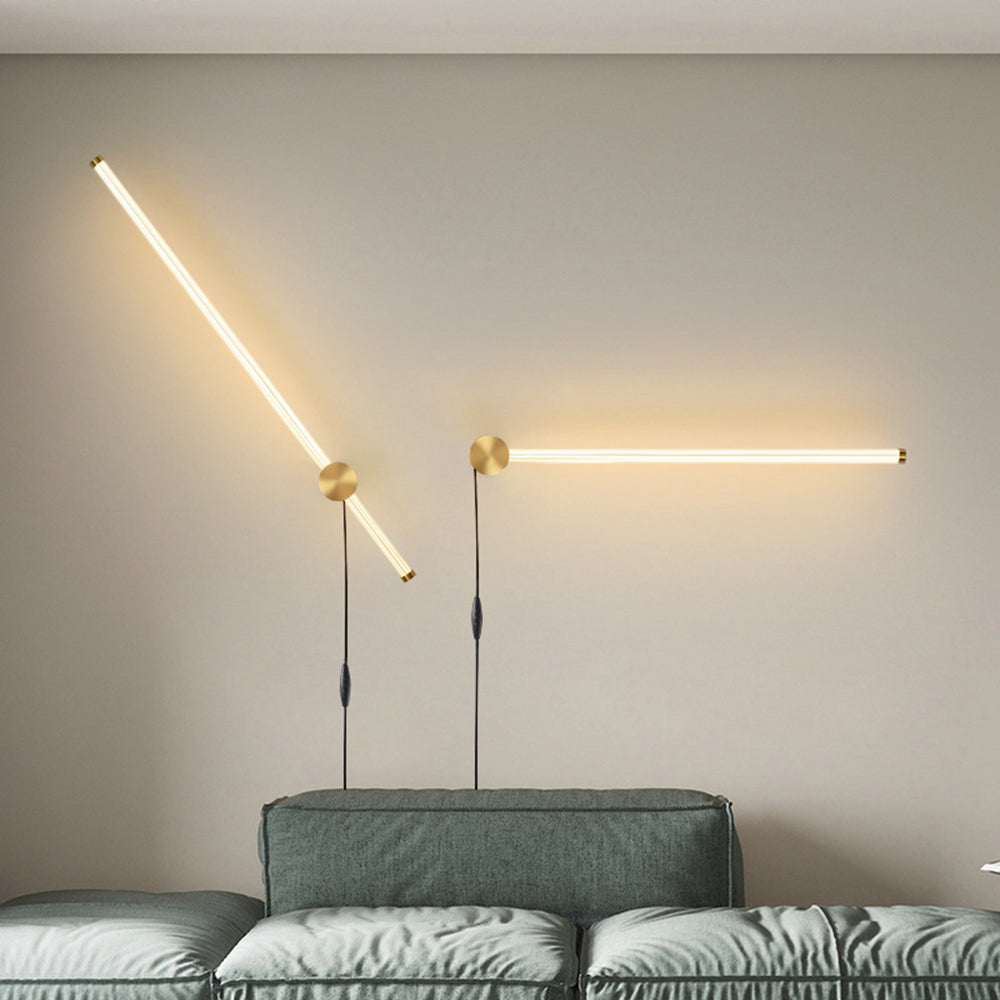 Edge Coppery & Nickel Indoor Wall Lamp, Metal/Acrylic