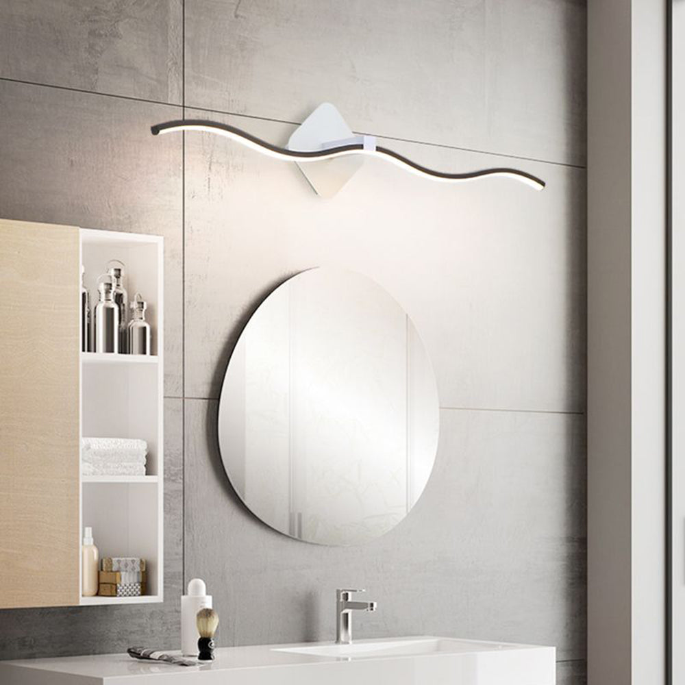 Louise Moderne Design LED Minimalistische Wave Lineaire Wandlamp Metalen Zwart/Wit Woon/Slaap/Badkamer