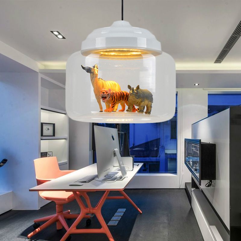 Leilani Moderne Design LED Hanglamp Glas Wit Slaapkamer Woonkamer