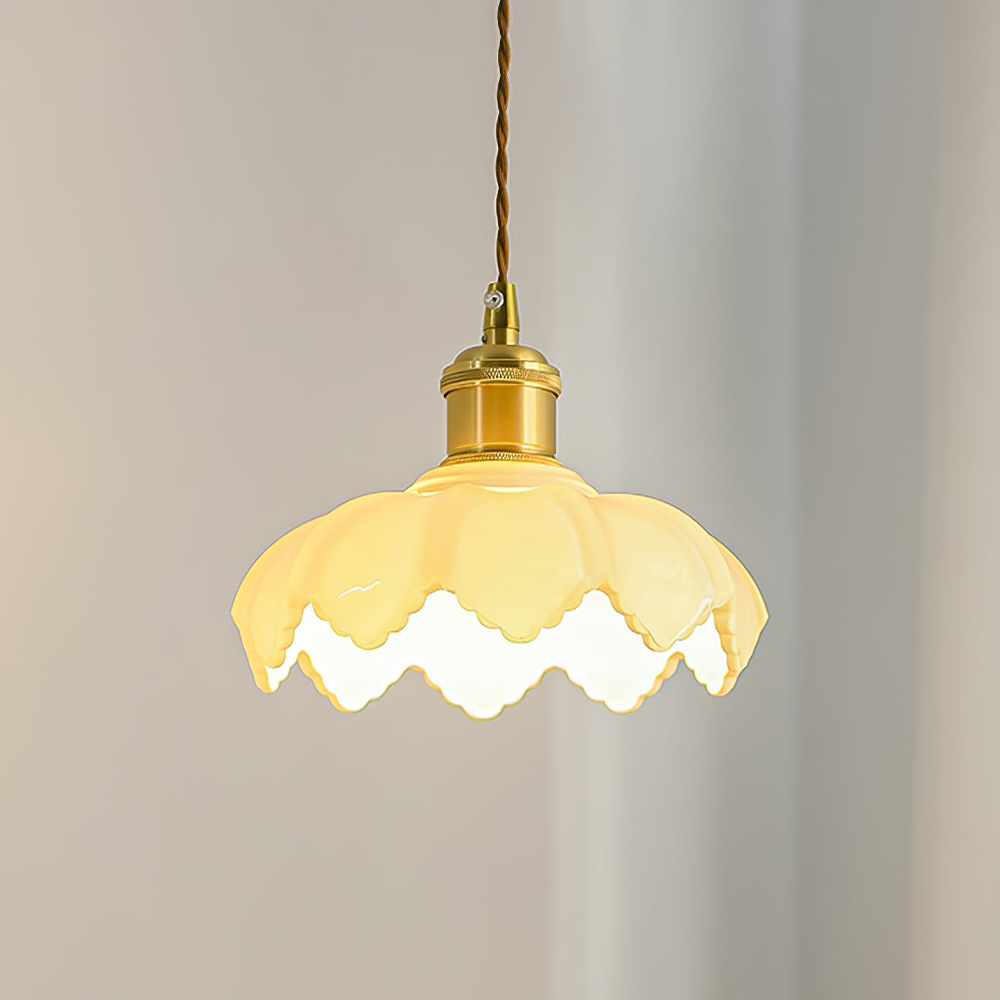 Lily Frans Bloemblaadje Hanglampen Metaal Glas Slaapkamer Woonkamer