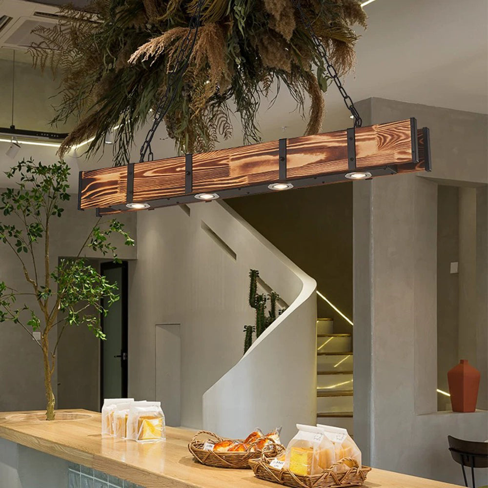 Vincent Industrie LED Hanglampen Zwart Metaal Hout Woonkamer Slaapkamer