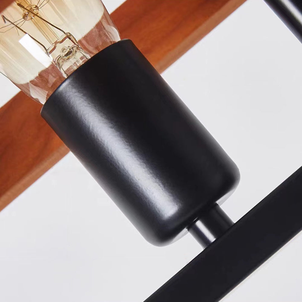 Solomon Industriele LED Hanglamp Metaal Hout Woonkamer Eetkamer