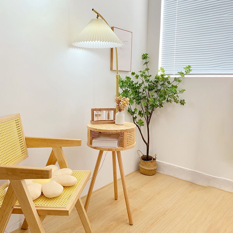 Ozawa Retro Design LED Geplooide Vloerlamp Metaal/Hout  Nachtkastje Eetkamer/Woonkamer