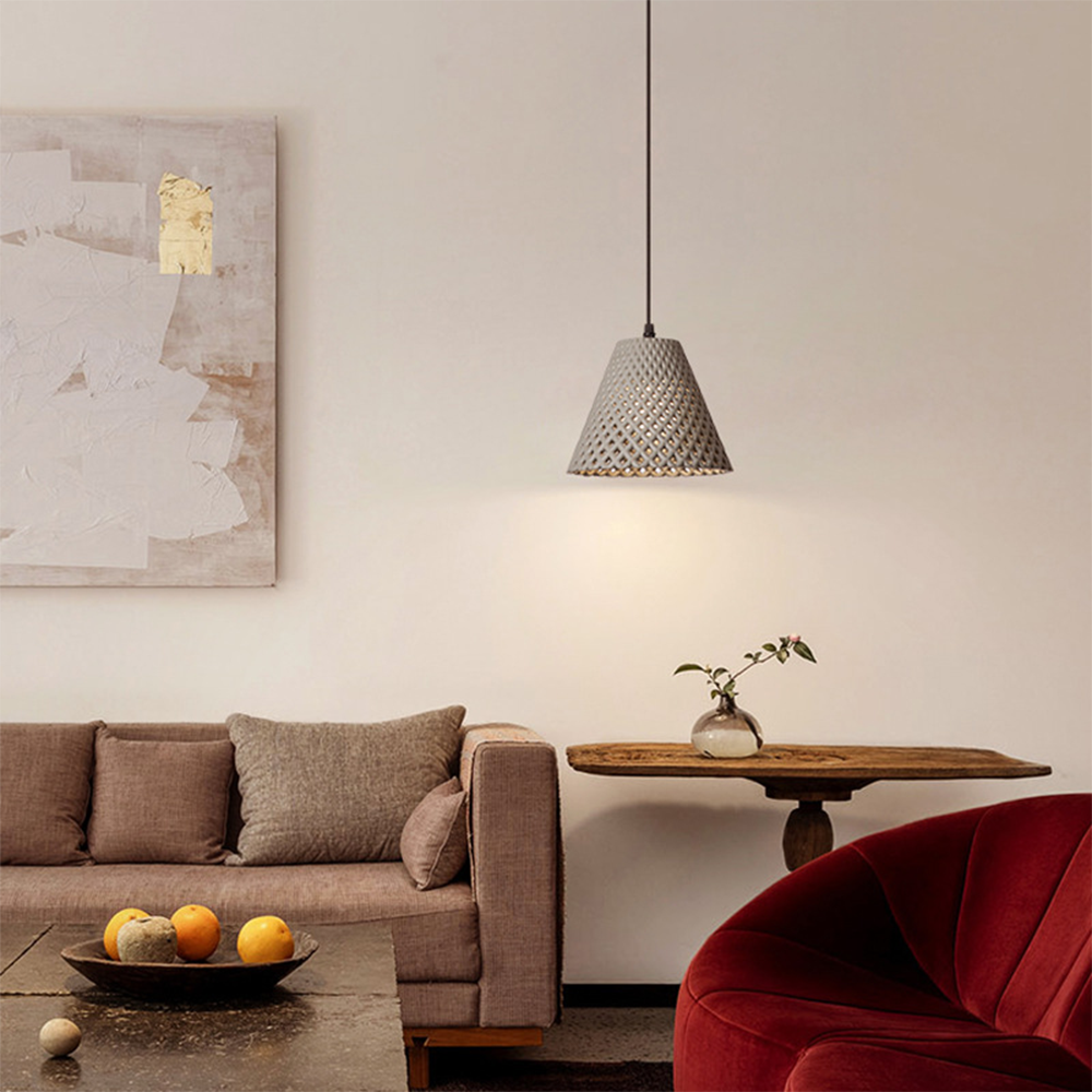 Hailie Modern Cone Geweven Shape Hanglampen Slaapkamer Eetkamer