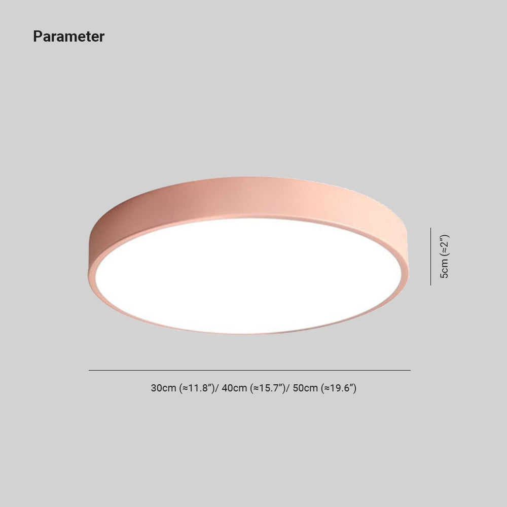 Morandi  Moderne Ronde LED Plafondlamp Roze Grijs Metaal Woonkamer