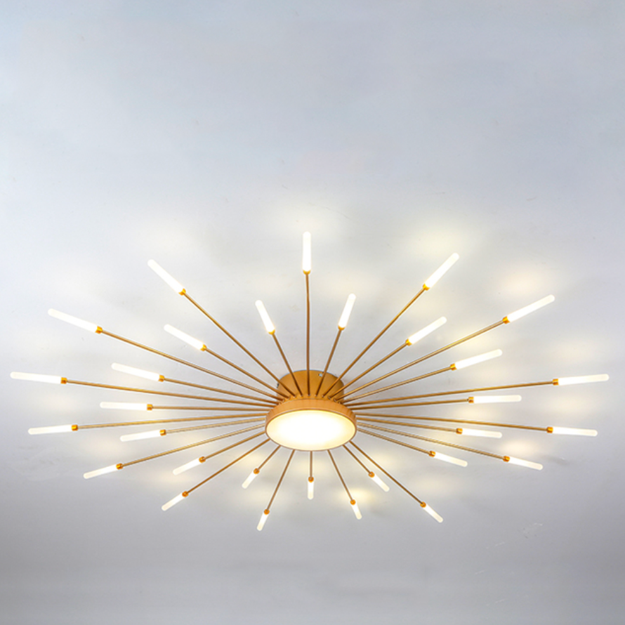Lowry  Moderne Vuurwerk LED Plafondlampen Zwart Goud Woonkamer