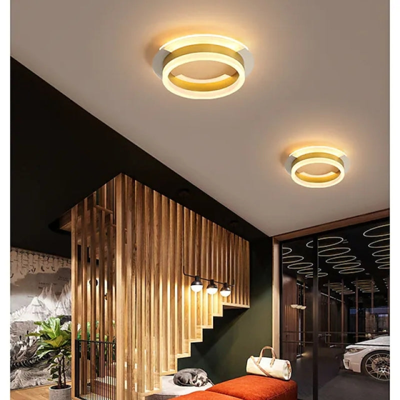 Orsini Ronde LED Plafondlampen Wit Metaal Acryl Slaapkamer Woonkamer