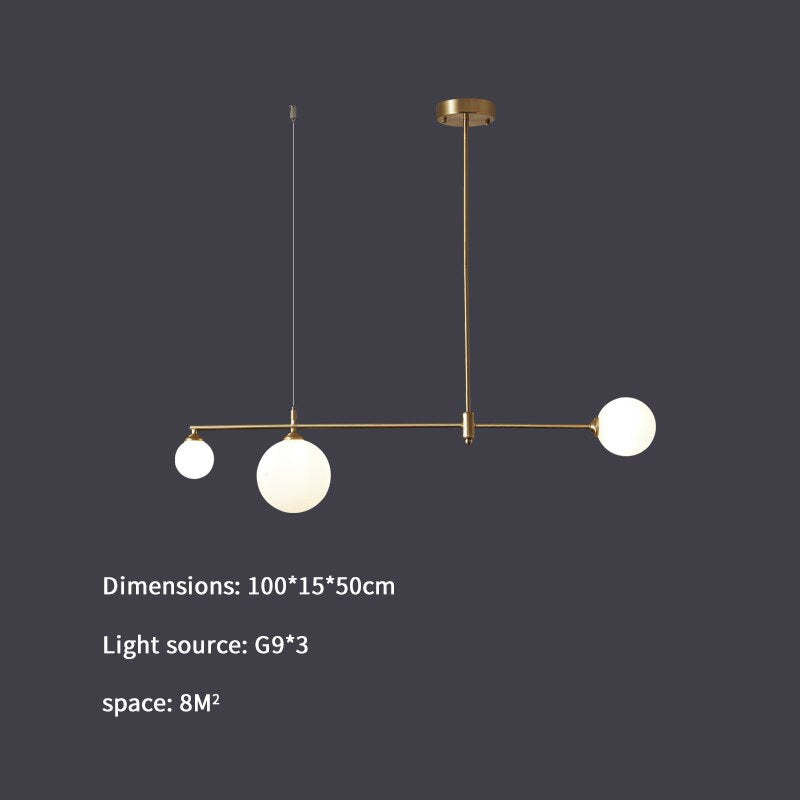 Valentina Moderne Bubble  Hanglampen Goud Koper Glas Slaapkamer