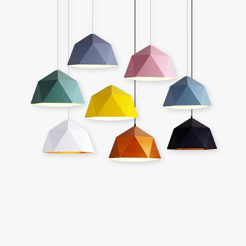 Morandi Moderne Kleine LED Hanglampen Geel Blauw Metaal Eetkamer