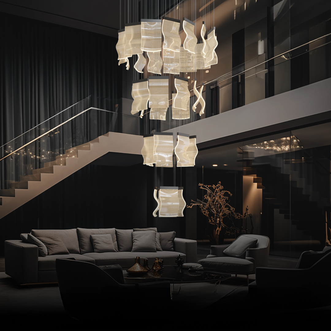 Marilyn Industrial LED Kroonluchters Wit Glas Metaal Woonkamer